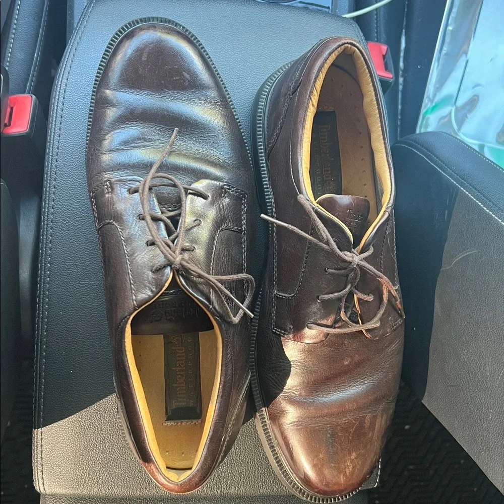 Timberland Waterproof Brown Leather Oxfords Lace Up Dress Shoes Men's Size 11